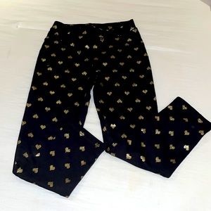 Black with gold hearts H&M kids leggings